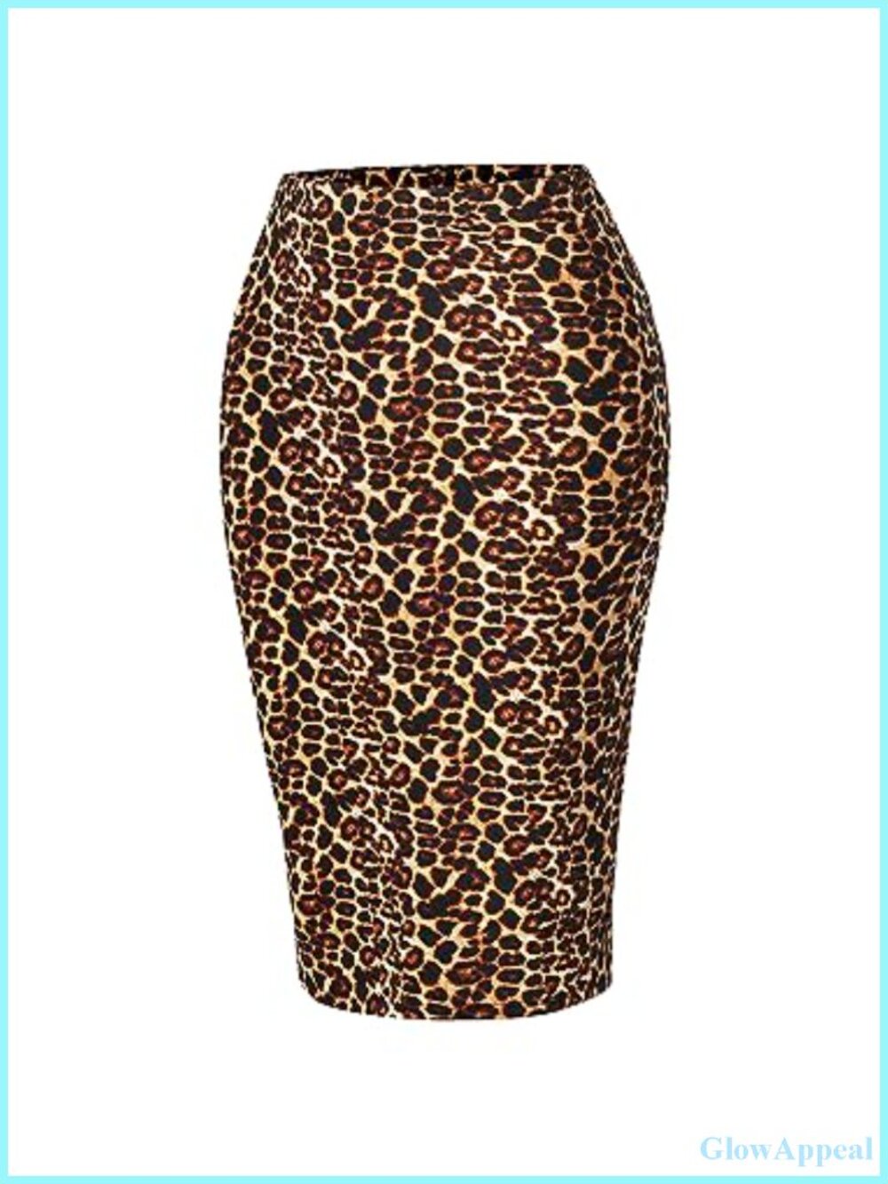 Women's Floral Midi Pencil Skirt Stretchy High Waisted Work Bodycon